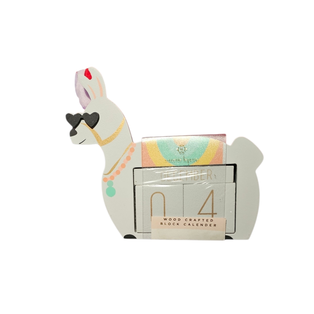 Nanette Lepore Llama Wood Block Calendar